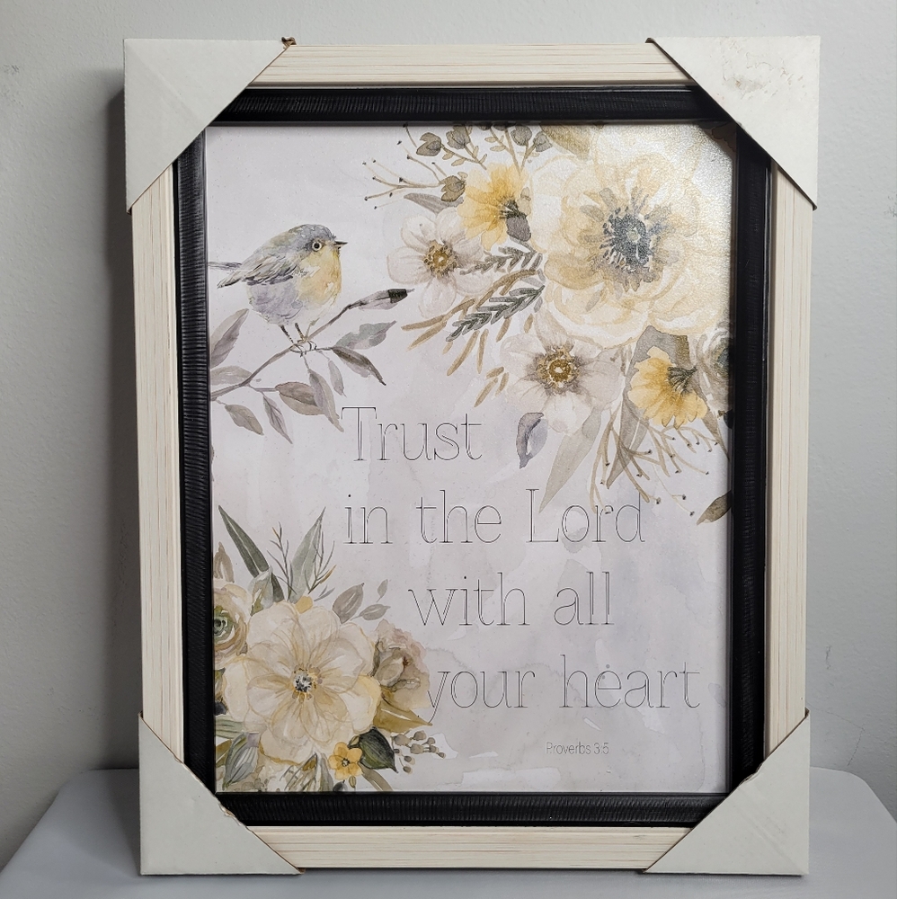 Sunny Scriptures I Premium Framed Canvas By Wexford Home 16" x 13" Proverbs 3:5